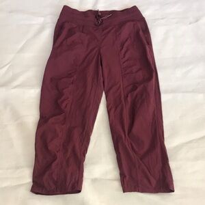 Lululemon Athletica Maroon Capris